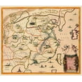 thumbnail image 2 of Nieuhoff 23x20 Black Ornate Wood Framed with Double Matting Museum Art Print Titled - Travel Route China - Nieuhoff 1655, 2 of 4