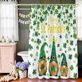 thumbnail image 6 of Gnomes Happy St. Patrick's Day Shower Curtain Set with Hooks, Green Lucky Clovers Waterproof Fabric Bathroom Curtains Decor Home Accessories,72 X 84 Inch Extra Long, 6 of 9