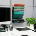 thumbnail image 3 of Mind Reader 4-Tier Vertical File Storage, Desktop Organizer, Wall Mount, Office, Metal Mesh, Black, 3 of 7