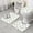 Excavator and Crane White Pattern, variant on Excavator and Sun White Pattern 3 Piece Bathroom Rug Set, Non Slip Absorbent Bath Mats with U-Shaped Contour Rug and Toilet Lid Cover