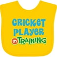 thumbnail image 3 of Inktastic Cricket Player in Training Boys or Girls Baby Bib, 3 of 4