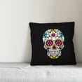 thumbnail image 3 of Creative Products Bright Sugar Skull 18x18 Spun Poly Pillow, 3 of 3
