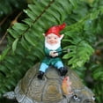 thumbnail image 4 of Garden Fishing Statue Figurines,Dwarf Fishing Statue Garden Decor, Funny Fishing Gnomes Sitting on Tortoise Figurines,Outdoor Fisher Statue,Garden Pondside Gnomes Ornaments Decor,Fishing Lover Gifts, 4 of 8