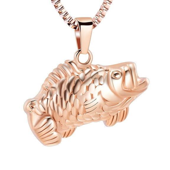 Fish Cremation Jewelry for Ashes Memorial Ashes Keepsake Necklace Urn Necklace Pendant