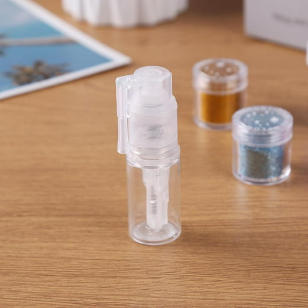 Botella de spray de polvo portátil Pulverizador de viaje de bote de maquillaje de plástico transparente (14ml)