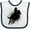 White and Navy, variant on Inktastic Rodeo Rider Team Roping Boys Baby Bib
