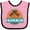 Pink and Black, variant on Inktastic Dauphin Island Alabama Vacation Boys or Girls Baby Bib