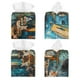 thumbnail image 2 of Balery Whimsical Cats Night Cafe Porta Pañuelos de Cuero con Estampado – Funda Moderna Cuadrada para Caja de Pañuelos, Dispensador 5x5x5'', 2 of 7
