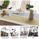 thumbnail image 4 of Linen Tablecloth Cotton Washable Wrinkle Free Tassel Design for Kitchen Dinning Tabletop Decoration (Blue-Green,55x55 inch), 4 of 4