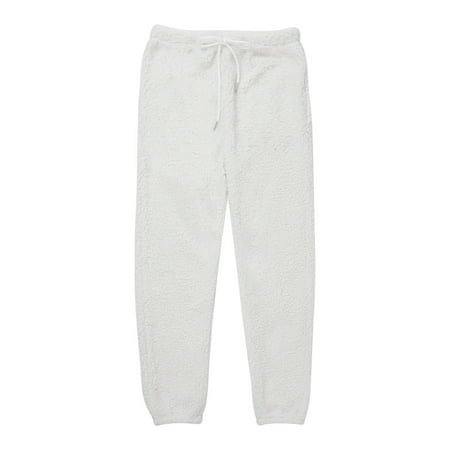 

Women Pajama Pants Warm Fleece Lounge Pants Sleepwear Bottoms Trousers with Pockets