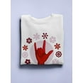 thumbnail image 3 of Groovy Love C Sweatshirt Women -Grace Popp Designs, Female Large, 3 of 4