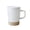 A, variant on Japanese-Style Striped Ceramic Mug with Lid - 450ml Coarse Pottery Coffee Cup in White Sesame Glaze