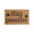 thumbnail image 2 of Imports Decor 591PVC 30 x 18 x 0.5 in. Stay Pawsitive Mat - Brown & Black, 2 of 4