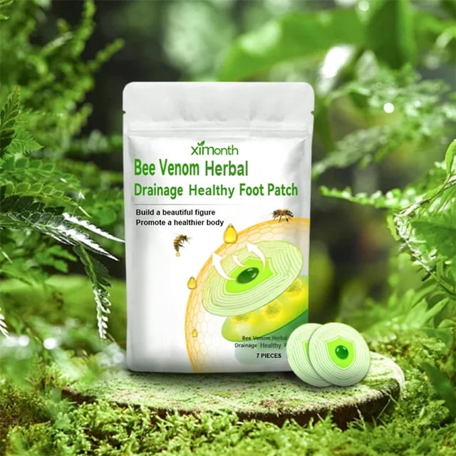 XIMONTH Parche para pies con veneno de abeja, Edad de drenaje linfático con veneno de abeja