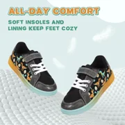 EUXTERPA Toddler Dinosaur Sneakers for Boys Casual Fashion Shoes Kids School Walking Shoes Little Kid Size 12