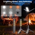 thumbnail image 6 of Telescopic Camping Lantern with 40" Stand, 8000mAh Rechargeable Work Light, 1000LM Flashlight, IP44 Waterproof Tripod Base, Dimmable LED for Hurricane, Emergency, Repair, 6 of 8