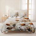 thumbnail image 3 of King Quilt Set 96''x106'', Spring Floral Lightweight Bedspread Coverlet Set with 2 Pillow Shams, Daisy Summer Botanical Vintage Flowers Breathable All Season Quilt Bedding for Bedroom/Guest Room, 3 of 9