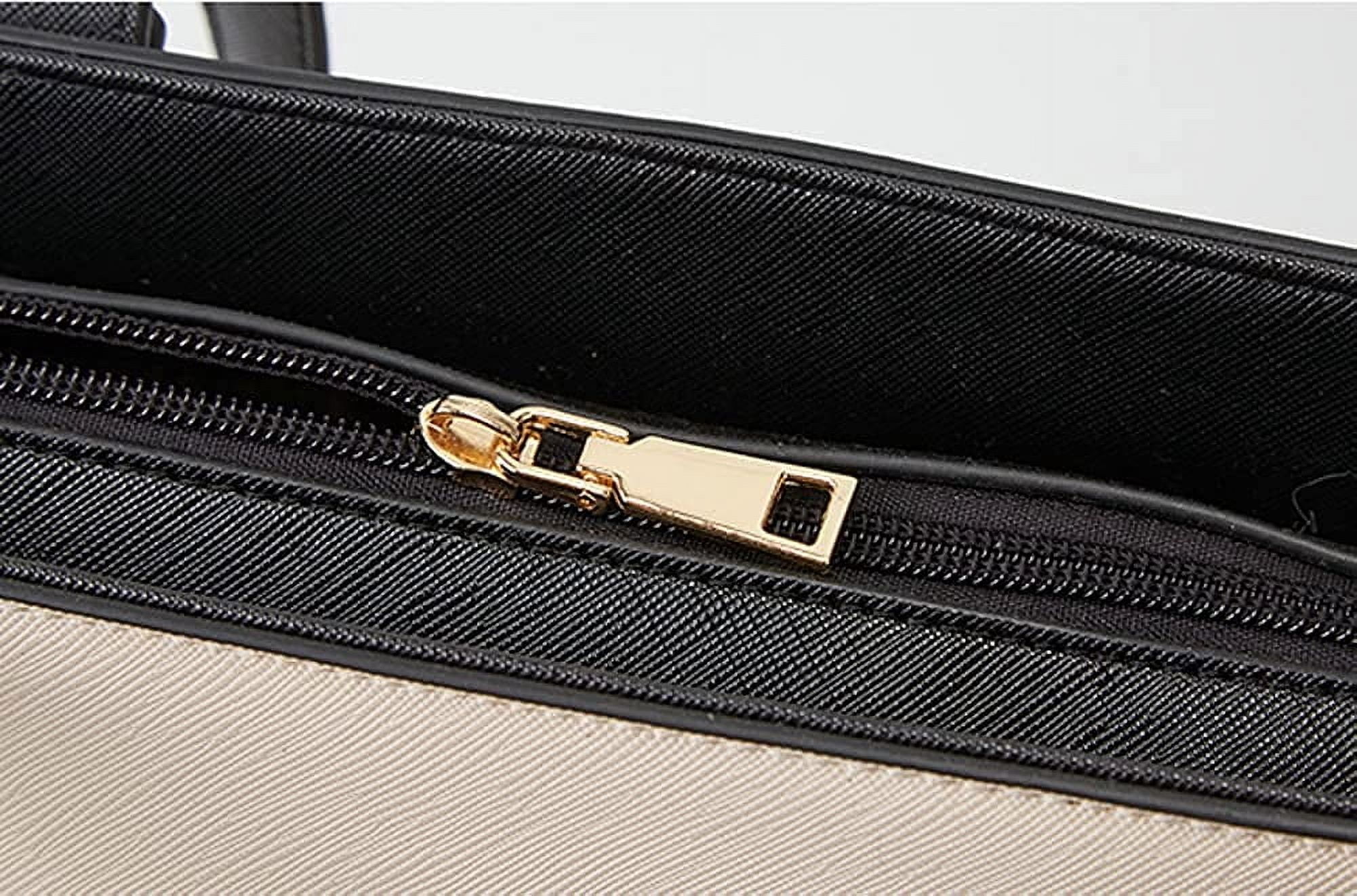 Ladies Fashion Leather Handbag 3pcs/set (Black/White)