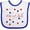 White and Royal, variant on Inktastic 4th of July Stars Boys or Girls Baby Bib