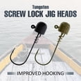thumbnail image 3 of Reaction Tackle ScrewLock Ned Rig Jig Heads / Weedless Fishing Lure Jig- 1/8 - GP, 3 of 7