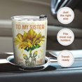 thumbnail image 5 of Sister Sunshine 20oz Stainless Steel Tumbler - Sisters Gifts from Sister - Birthday Gifts for Sister, Sister Christmas Gifts, Valentines Day Gifts for Sister, 5 of 6