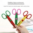 thumbnail image 2 of Children Kids Paper Craft Scissors 6 Cutting Patterns Curved Edges DIY Decorative Scissor for Scrapbook Album Photos Clear, 2 of 6