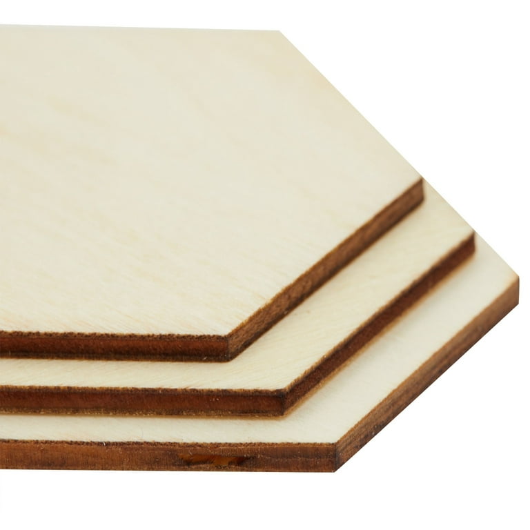 Krafty Supply Wood hexagon, 1/4 Thick MDF, 8 inches 