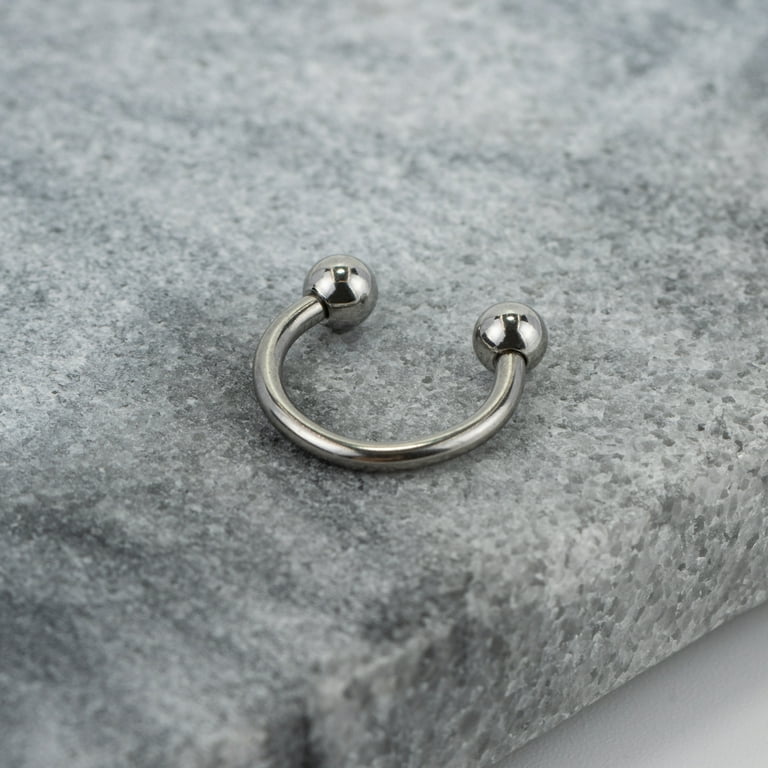 Sterling silver 2024 horseshoe septum ring