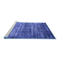 thumbnail image 2 of Ahgly Company Machine Washable Indoor Rectangle Oriental Blue Industrial Area Rugs, 2' x 4', 2 of 4