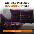 thumbnail image 3 of Cheer Collection Set of 2 Faux Fur Throw Pillows 16" x 16" - Purple, 3 of 5