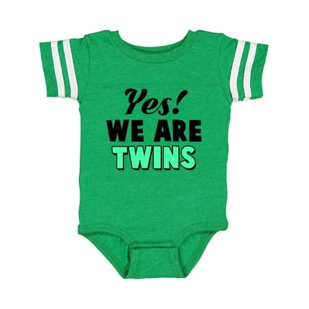 

Inktastic Yes We Are Twins Gift Baby Boy or Baby Girl Bodysuit