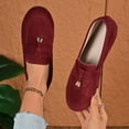 thumbnail image 4 of Wowcloth Women's Plus Size Retro Loafers – Comfortable Soft Sole Slip-On with Round Toe, Flat Design and Low-Cut for Fashion Casual Spring and Winter Wear, 4 of 8