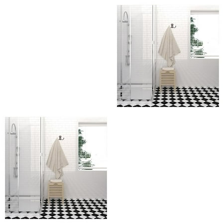 

2Pcs Wall Mounted Hook Bathroom Bedroom Double-Hook Hanger Alloy Wall Design Robe Cap Hat Alloy Hanger Clothes Holder