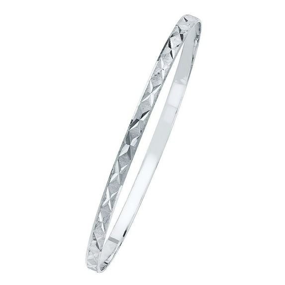 14K Solid Bangle - 7.5"