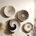 thumbnail image 3 of Jiibva Wall Hanging Decor, Handmade Natural Grass, Round Bohemian Basket, Art Deco Style, Multicolor, 9.84inch/25cm, 4 Pack, 3 of 7