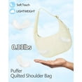 thumbnail image 6 of Bloomr Bag - Small Crescent Puffer Purse Shoulder Bag for Women, Nylon Quilted with Adjustable Shoulder Strap, Puffy Bag, 6 of 14