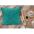 thumbnail image 2 of Teal Fluffy Throw Pillow Cushion Cover, Hand Drawn Pink Wild Flowers Pattern on Teal Background Flora Theme Nature Inspired, Decorative Square Pillow Case, 16" x 16", Teal Hot Pink, by Ambesonne, 2 of 5