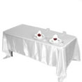 thumbnail image 3 of BalsaCircle 72" x 120" Satin Rectangular Tablecloth White, 3 of 4