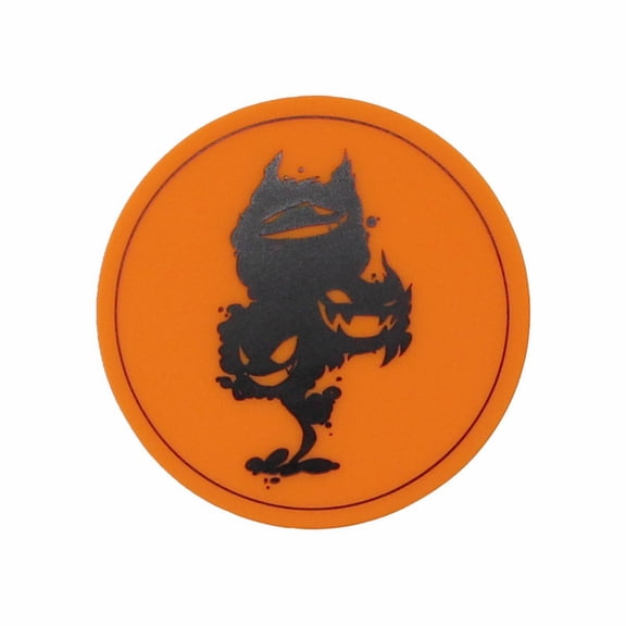 MOQIN Happy Halloween Coasters Trick or Treat Ghost Pumpkin Glow in The Dark Halloween Coasters Absorbent Cup Mat for Home Kitchen Office Party Table Decor (Orange, 9.8CM)