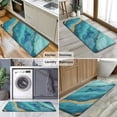 thumbnail image 6 of Teal Marble Gold Wave Pattern Kitchen Rug Mat,Kitchen Runner Rugs Non Skid Washable,Decorative Kitchen Floor Mats for Kitchen,Sink,Laundry,17"x47.2", 6 of 7