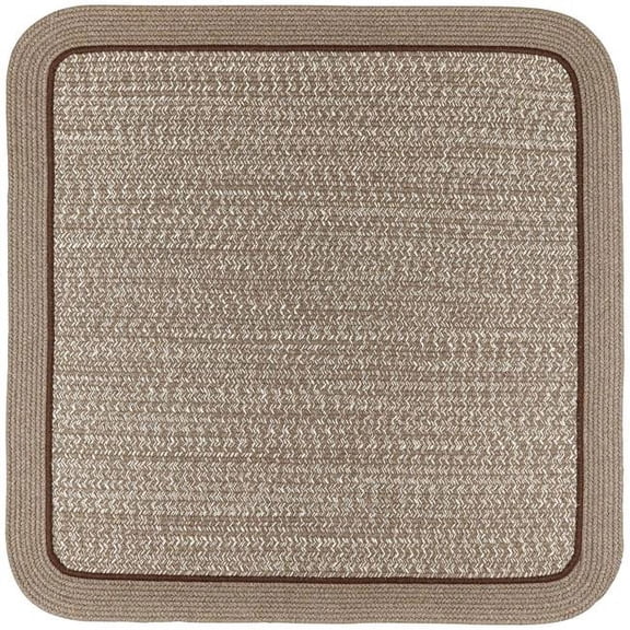 Rhody Rug CC38R096X096S 8 ft. Casual Comfort Mocha Banded Braided Rug, Square