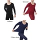 thumbnail image 3 of Jumpingount Ropa interior térmica Elástica Cuello Oficina de invierno Sueño al aire libre Ropa interior Tops Ropa inferior Pantalones Ropa interior Negro, 3 of 6