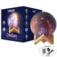 thumbnail image 4 of (2 pack) Urban Shop 3D Print Color Changing Moon Lamp with Wood Stand, remote control and USB Adaptor, 7.5'' x 5.5'', Galaxy, 4 of 8