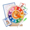 thumbnail image 2 of Reloj didáctico de madera para aprender hora, ayuda didáctica, actividades de aprendizaje, juguete sensorial educativo para niños pequeños de 3, 4, 2 of 8