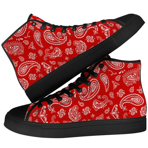 Aidianart Womens Paisley High Top Shoes High Top Canvas Sneakers Size 6.5