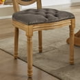 thumbnail image 6 of Knubmt Set of 2 Wood Frame Armless Side Chair Velvet Dining Chair for Living Room, Dining Room, Gray, 6 of 11