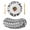 Gray, variant on Red Grey Abstract Round 15 Inch Placemats Set of 4, Modern Geometric Polka Dot HeatResistant Non Slip Place Mats for Dining Table, Wipeable Braided Kitchen Table Mats for Housewarming