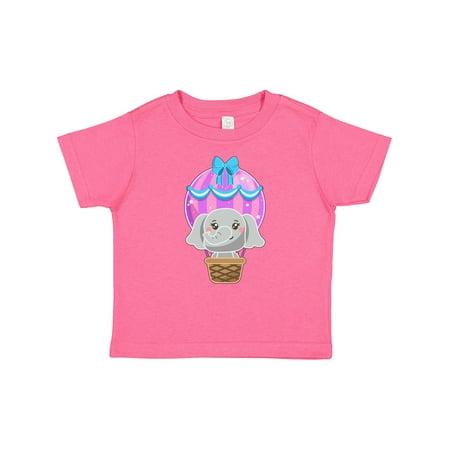 

Inktastic Cute Baby Elephant in a Pink Hot Air Balloon Gift Baby Boy or Baby Girl T-Shirt