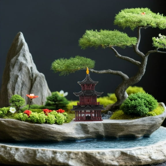 RENACLIPY Zen Garden Figurines Multi Plastic 1Set