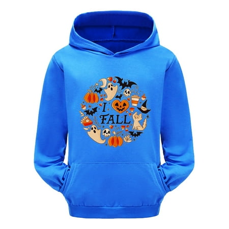 

Halloween Hoodies for Boys Winter Clothes Oversized Hooded Sweatshirt for Boys Halloween Letter Printed Outerwear Hoodie Pullover Teen Clothes 6-7